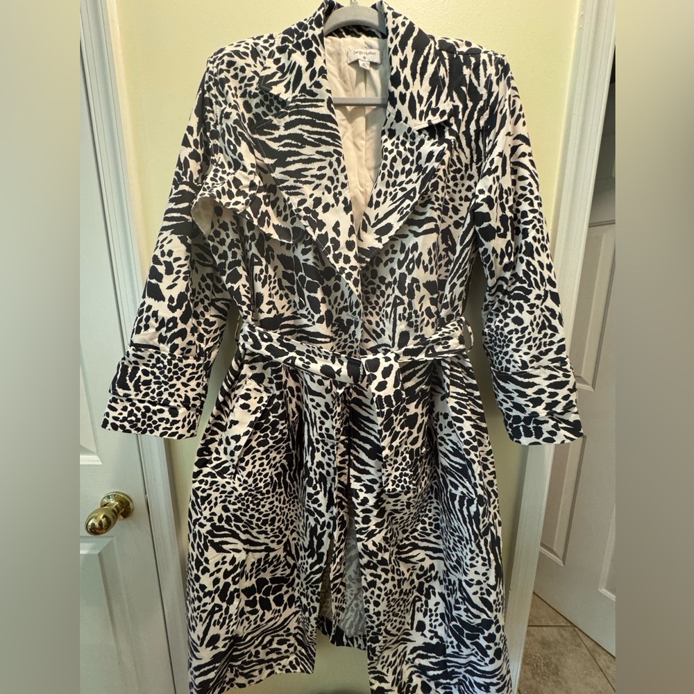 Animal Print Trench/Rain Coat